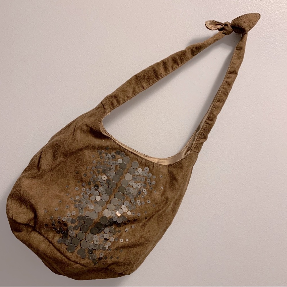 Aeropostale Suede Style Embellished Should Bag